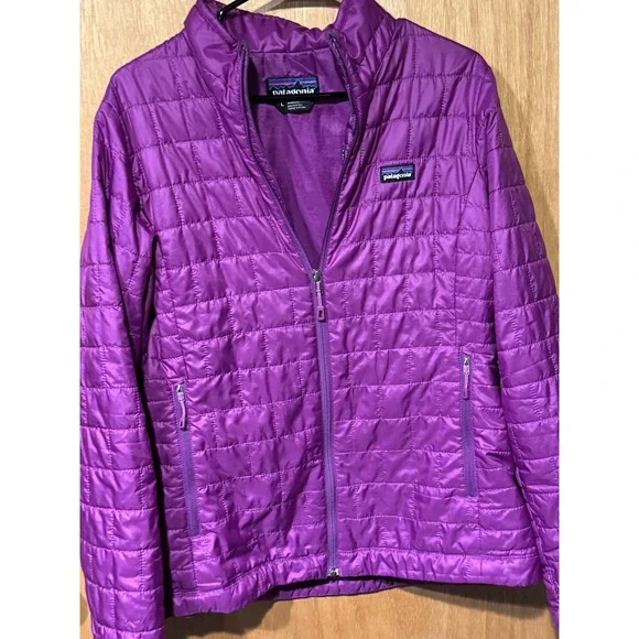 Patagonia Womens Puffer Jacket Size Large Purple - Picture 1 of 5